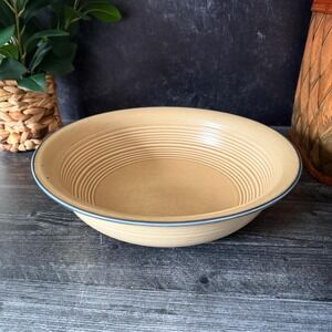 Vintage Pfaltzgraff Folk Art 12" Serving Bowl – 3 Qt Stoneware Pasta/Salad Bowl
